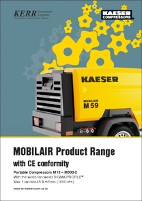 M13 to M500-2 KAESER MOBILAIR Portable Compressors Product Range Brochure cover