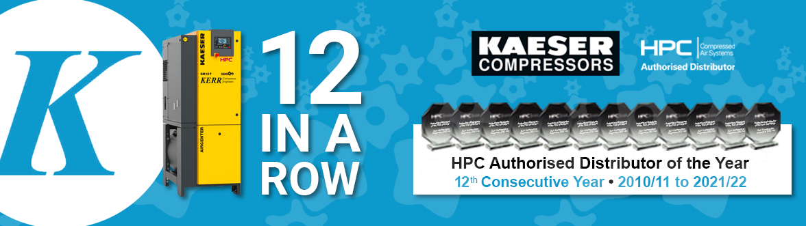 Compressed air specialist, Kerr Compressors Win 12th Annual KAESER HPC Distributor Award in a Row