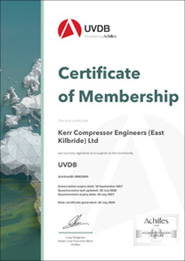 Achilles Certificate of Membership UVDB 2026-27