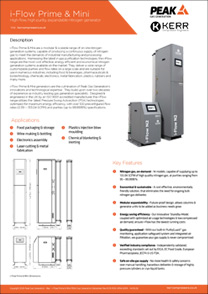 Peak Gas i-Flow Prime & Mini Datasheet